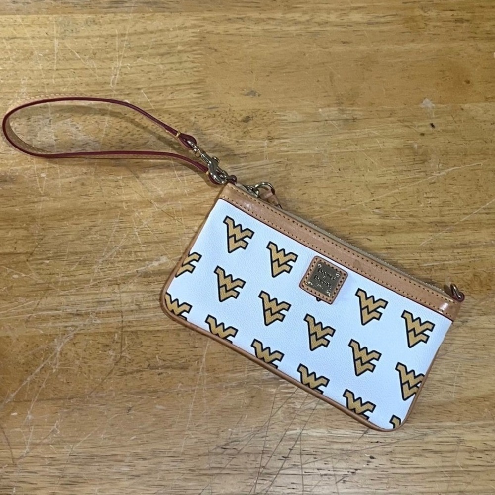 Dooney & Bourke West Virginia University WVU Mountaineers Wristlet White NCAA